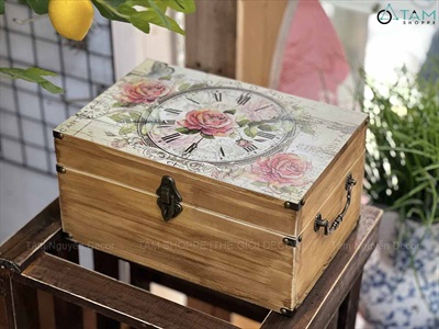Rương gỗ phong cách cổ điển [06 Kiểu] KT30x20x15cm RUONG-GO-03